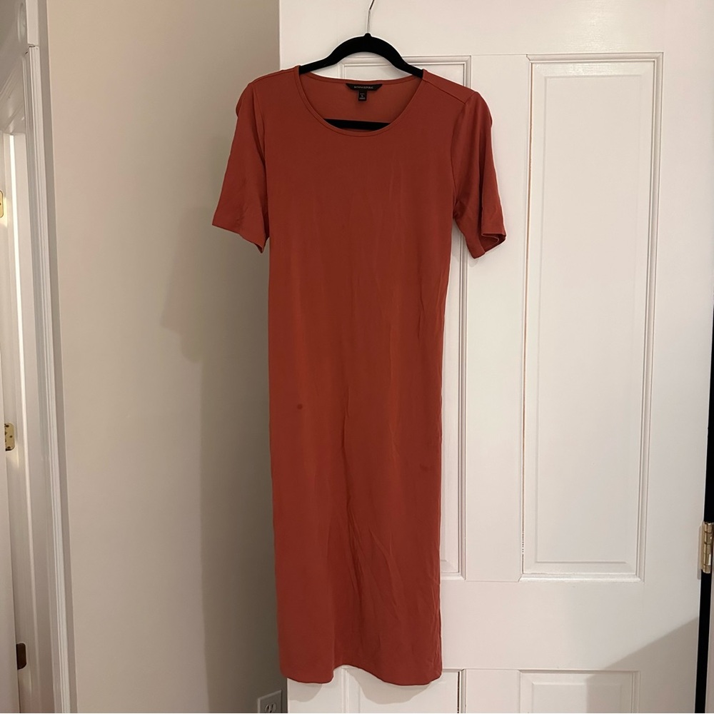 Petite S banana republic burnt orange brown dress